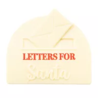 2 Tampas de Natal de Chocolate Branco com Letras para as Pontas da Tronco de Natal
