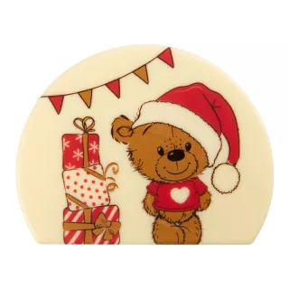 2 Embouts de bûche ourson Noël