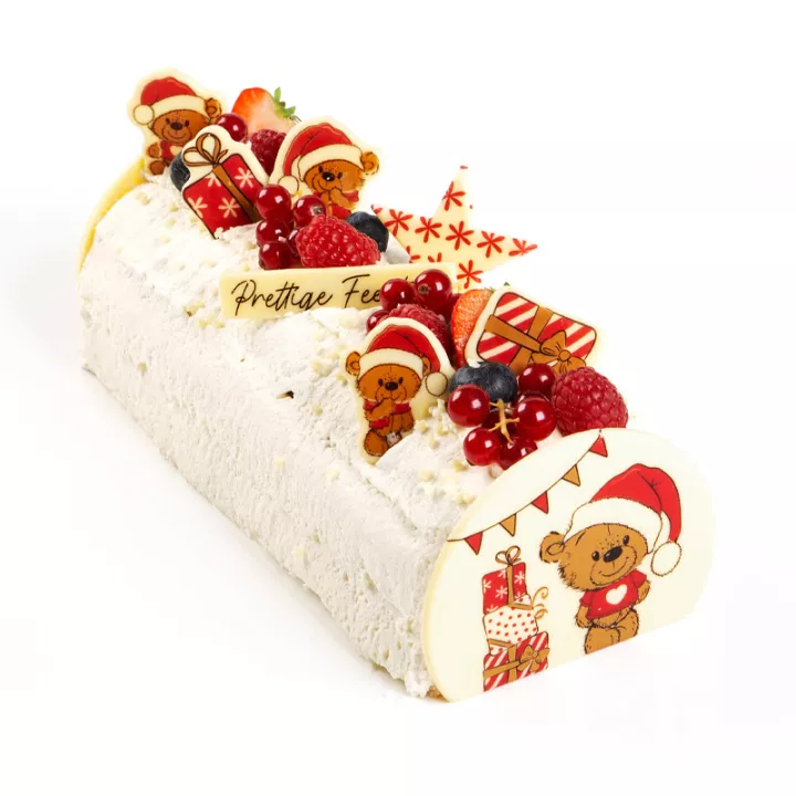 2 Embouts de bûche ourson Noël