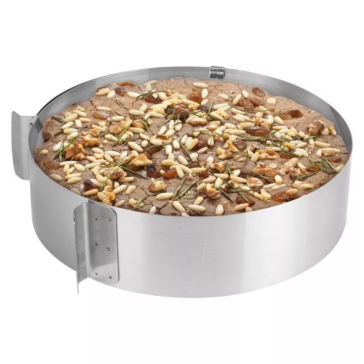 Cercle à pâtisserie réglable de 15 à 30 cm. Hauteur 5 cm