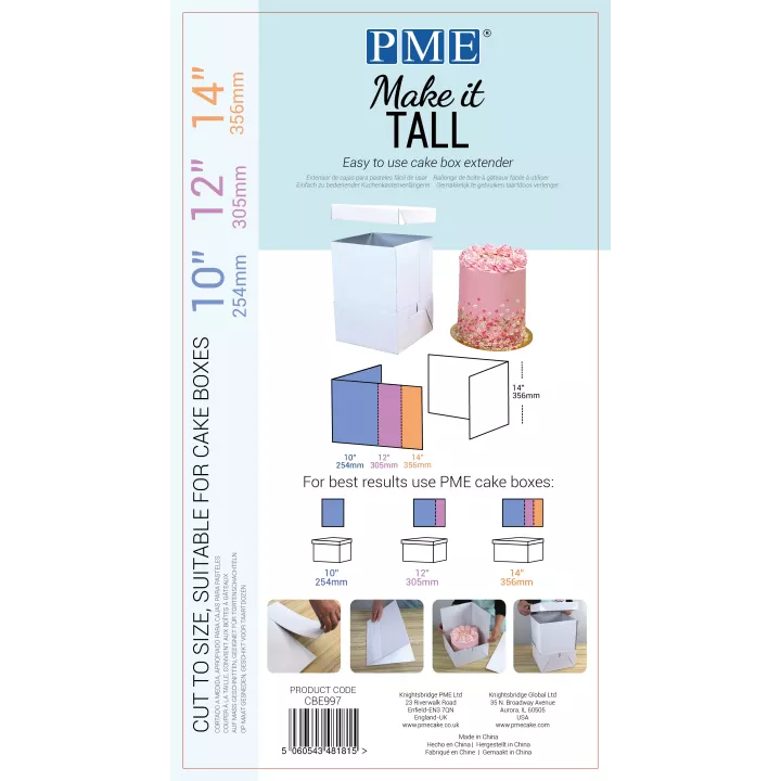Rallonge pour boite de 25, 30 et 35 cm