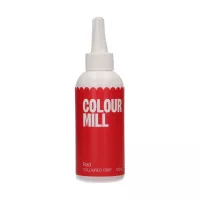 Esmalte vermelho escorrendo, moinho de cores
