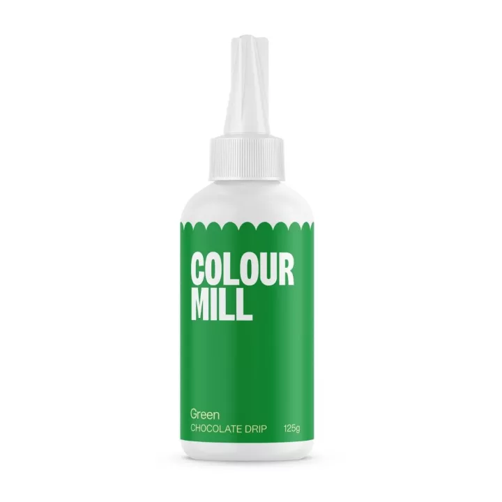 Glaçage drip vert colour mill