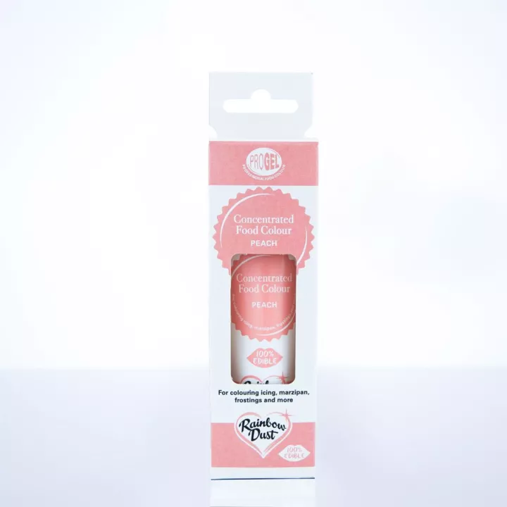 Progel colorant alimentaire gel Rainbow Dust - Pêche