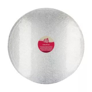 Base de tarta redonda y gruesa de plata de 45 cm