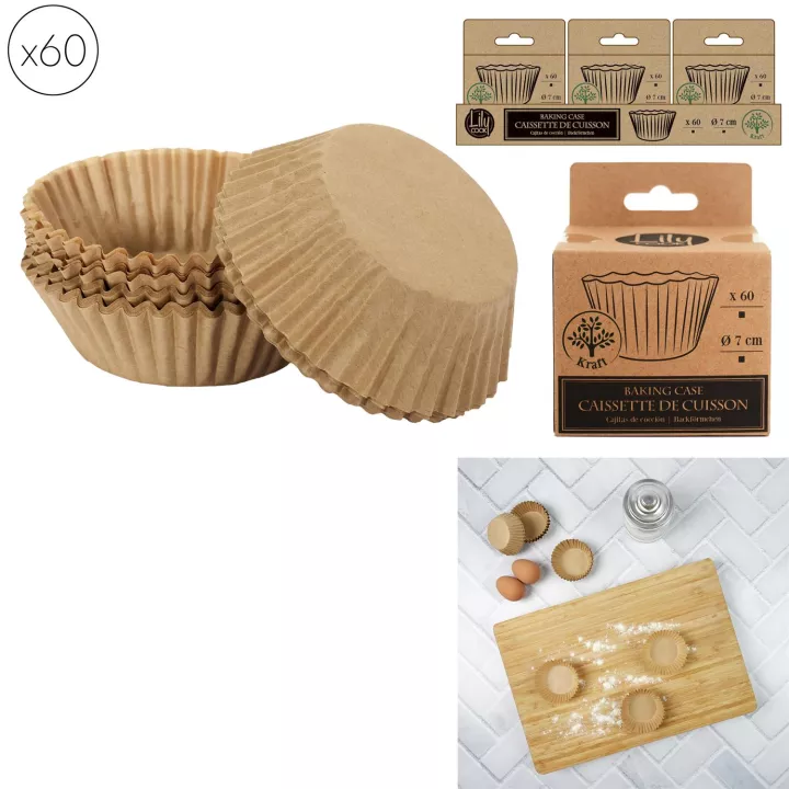 60 Caissettes Kraft