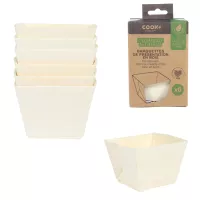 6 Bandejas Quadradas de Pinheiro para Lanches