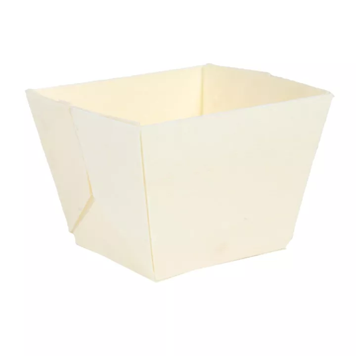 6 Barquettes Snacking carrées en pin