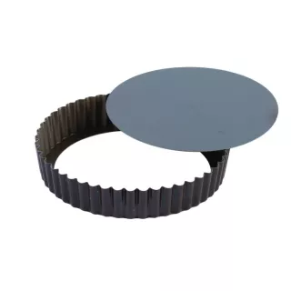 Moule à Tarte ronde cannelée Fond amovible Ø280 mm h20 mm