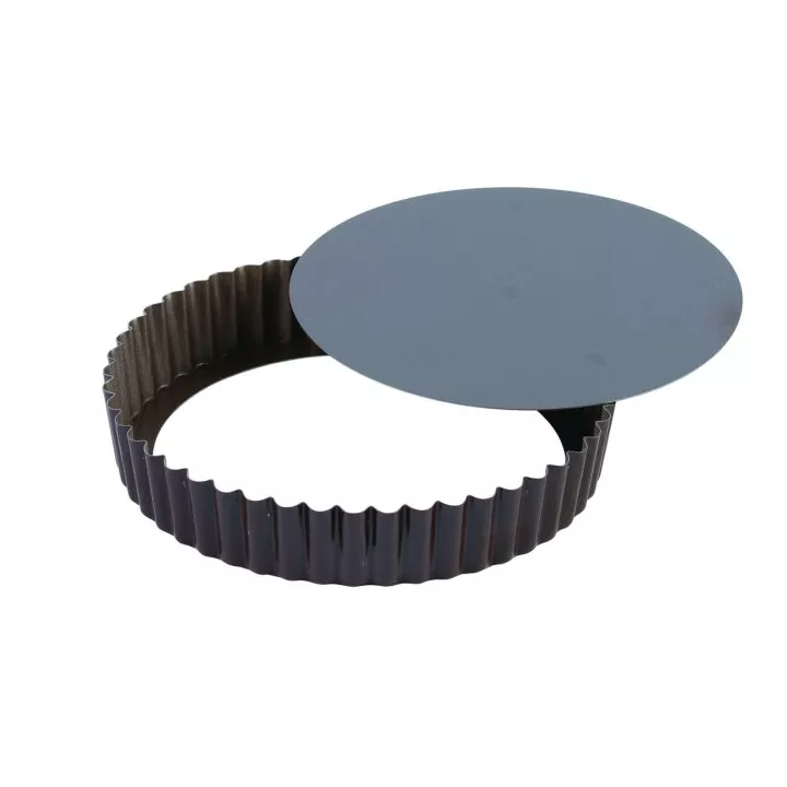 Runde, geriffelte Tarteform mit herausnehmbarem Boden, Ø 280 mm, Höhe 20 mm