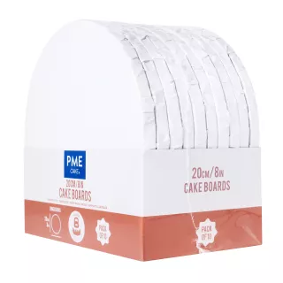 10 Fonds ronds épais blanc pour gâteaux 20 cm