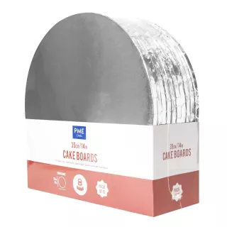 10 Fonds ronds épais argent pour gâteaux 35 cm