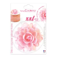 Flor de wafer rosa tamanho XXL env.10cm ScrapCooking ®