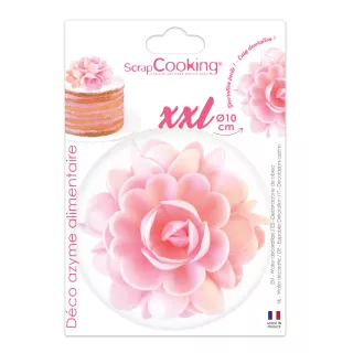 Fleur azyme rose XXL env.10cm ScrapCooking®