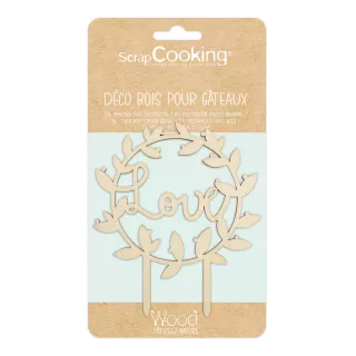 Cake topper bois "Love" ScrapCooking®