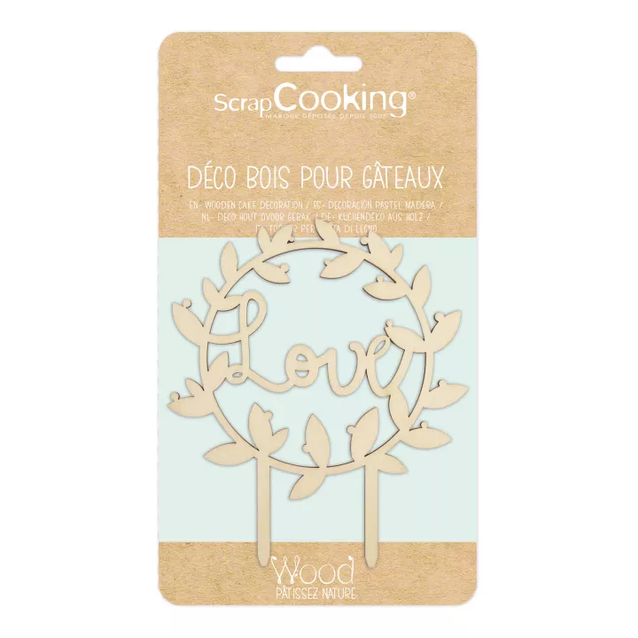 Cake topper bois "Love" ScrapCooking®