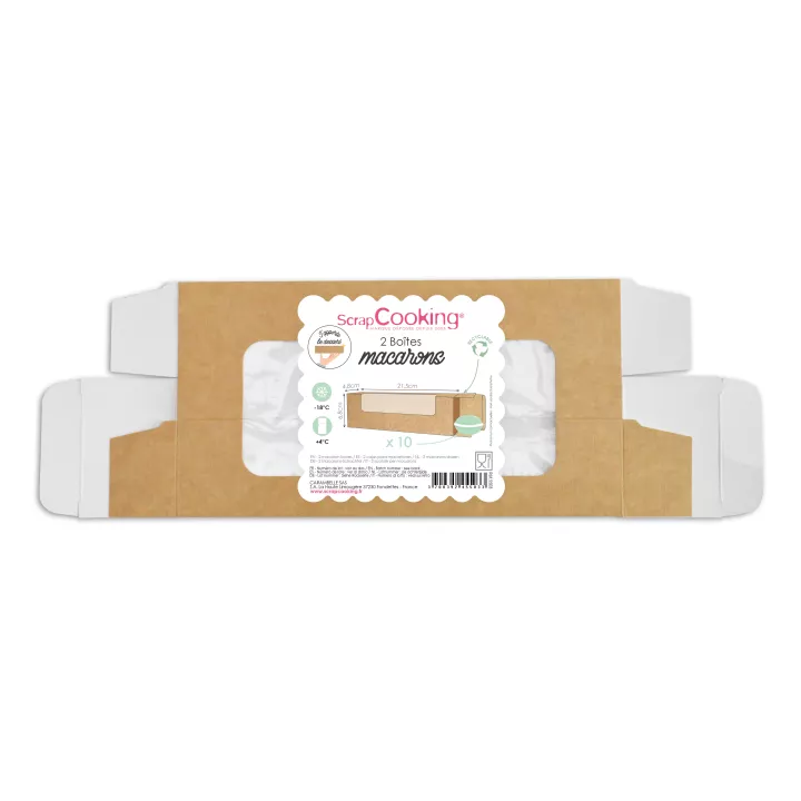 2 Boîtes 10 macarons ScrapCooking®