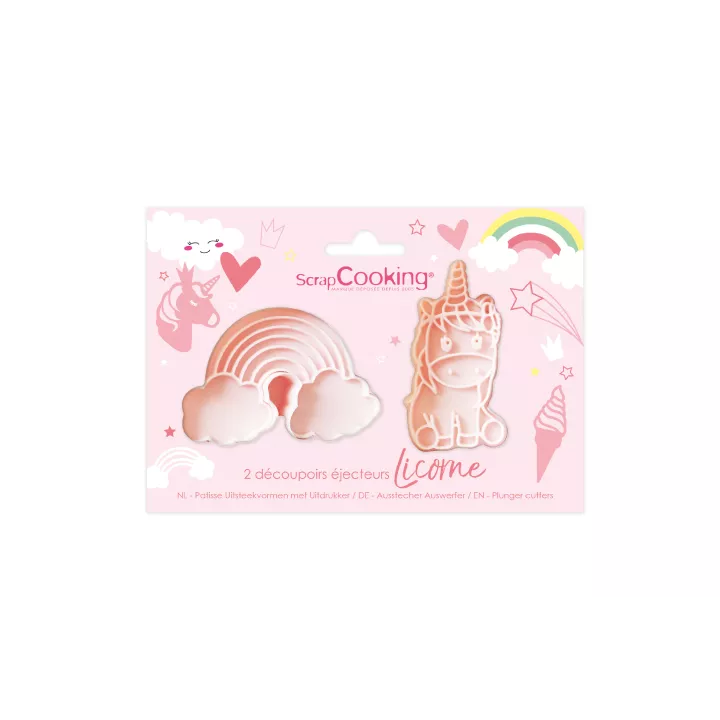 2 Découpoirs éjecteurs Licorne ScrapCooking®