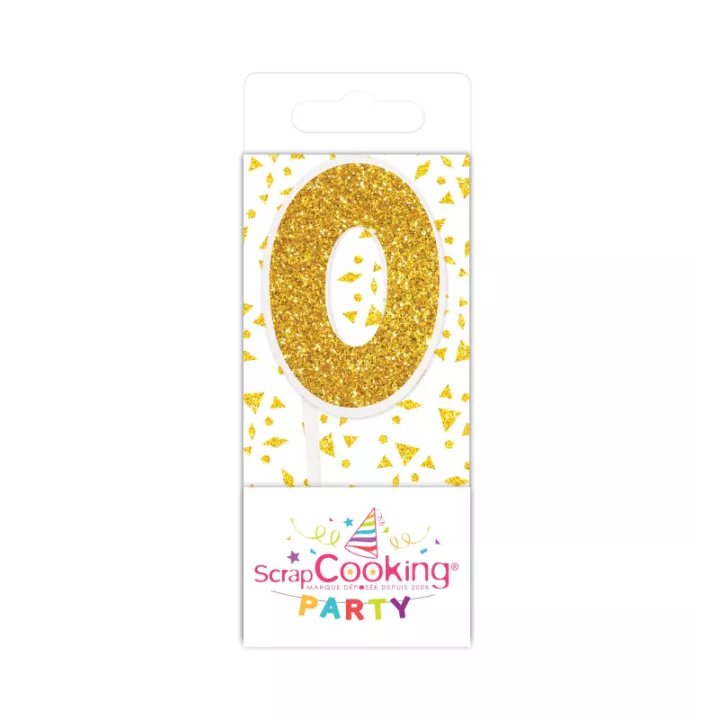 Candela mini numero dorata ScrapCooking ®