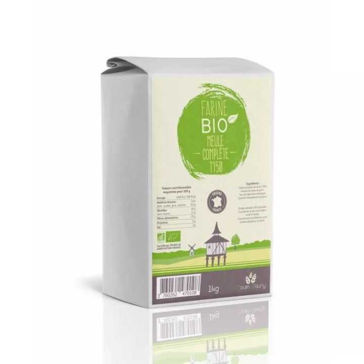 Farine Ménagère sur meule complète T150 Bio