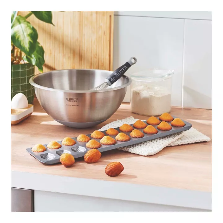 Plate 20 mini madeleines metal De Buyer