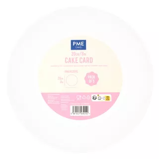 5 Cake Card blanc 20 cm