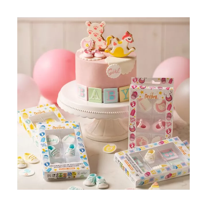 Baby shower sugar decorations