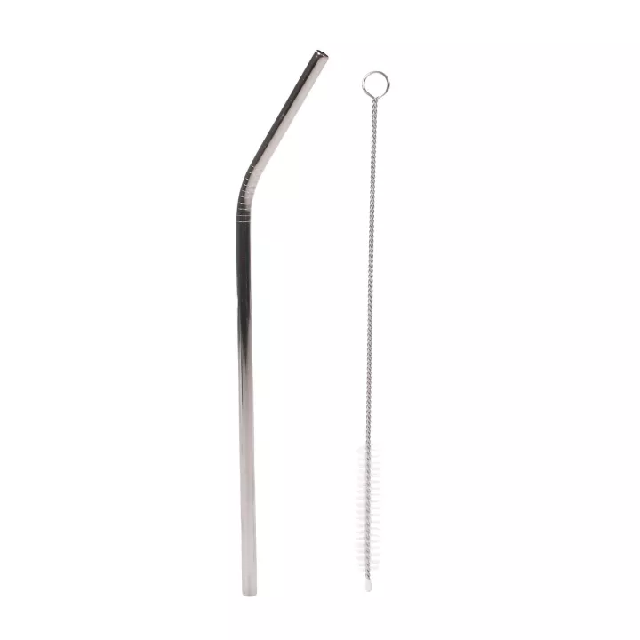 4 Pailles inox avec goupillon