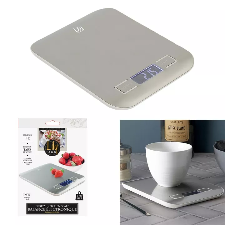 Balance de cuisine inox 1g - 5kg