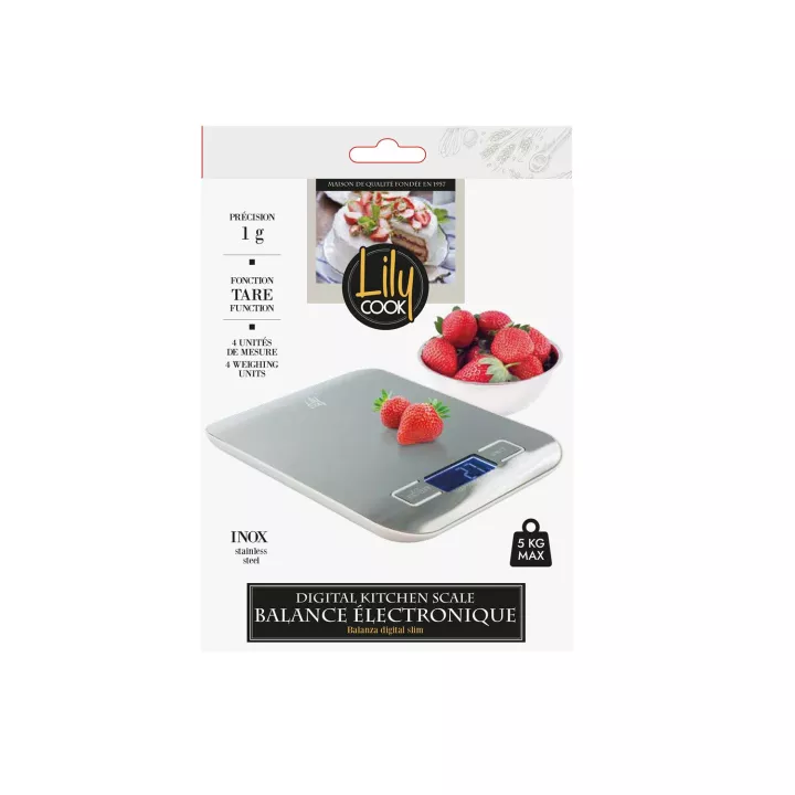 Balance de cuisine inox 1g - 5kg