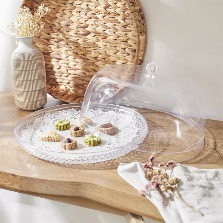 Soporte para pasteles con cúpula