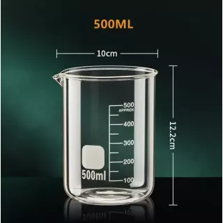Стеклянный мерный стакан объемом 500 мл