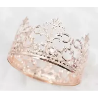coroa de decoração de bolo em ouro rosa