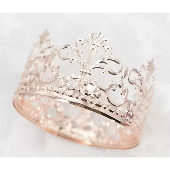 Couronne déco de gâteau rose gold