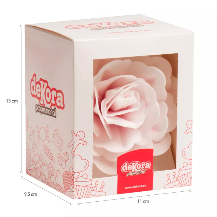 Grande rose rouge en azyme 12,5 cm
