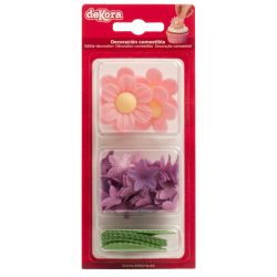 Assortiment Fleurs et mini fleurs pompons azyme