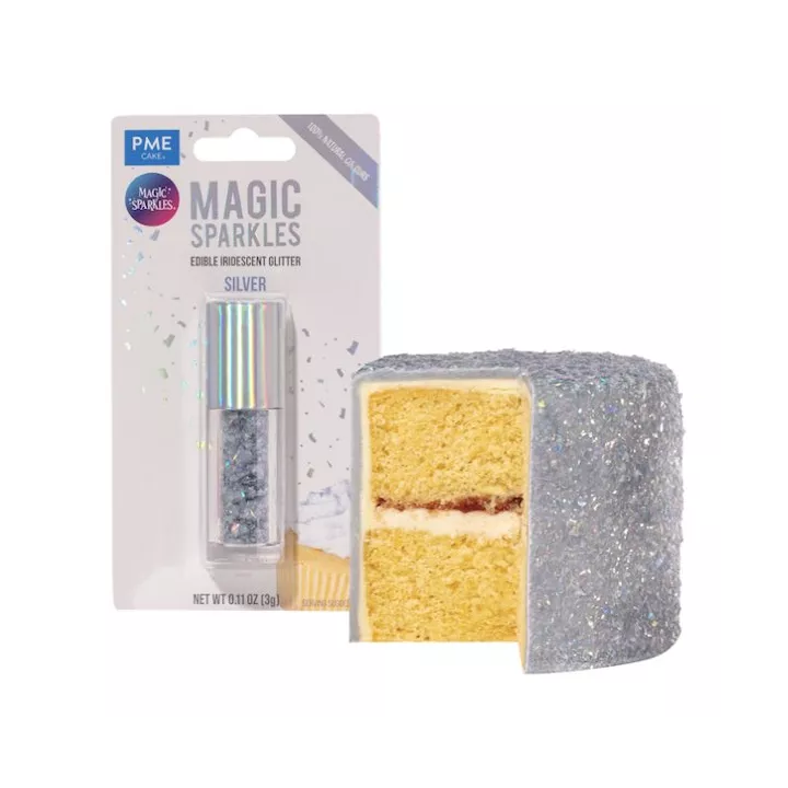 Magic Sparkles Flocons de Paillettes Irisée argent