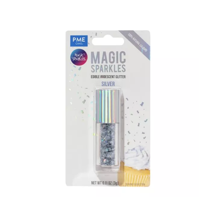 Magic Sparkles Flocons de Paillettes Irisée argent