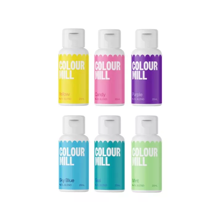 Pack piscine 6 Colour Mill liposoluble 20 ml