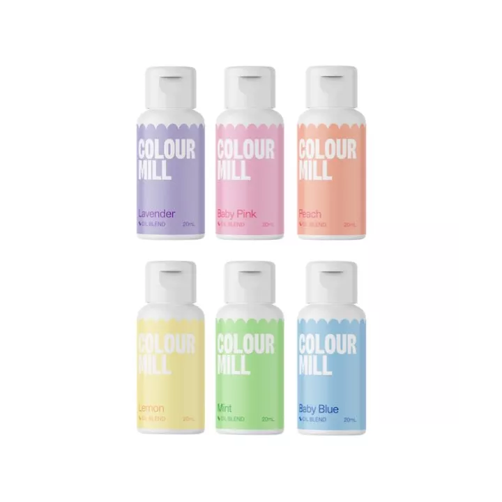 Pack pastel 6 Colour Mill liposoluble 20 ml
