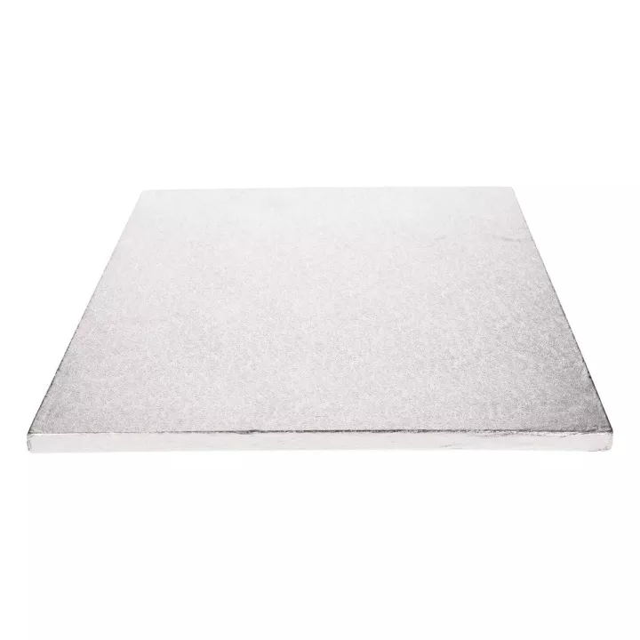 Fond rectangle épais argent 35 x 30 Funcakes