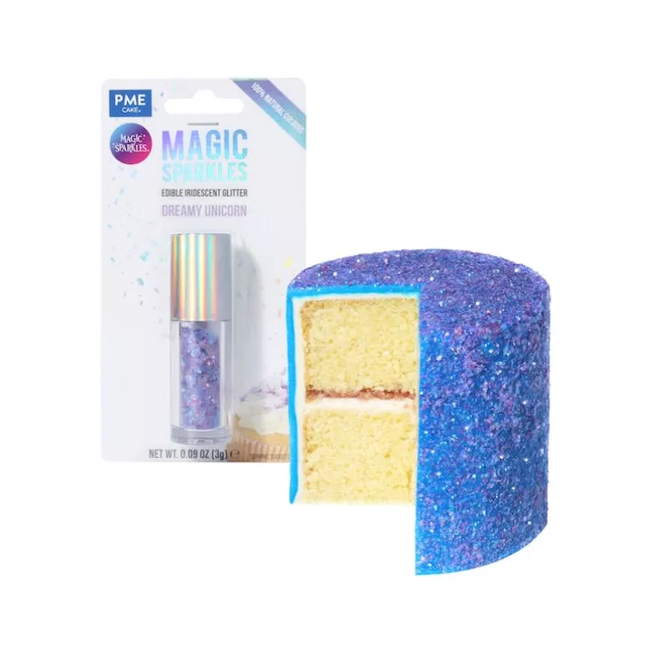 Glitter magico unicorno con fiocchi scintillanti