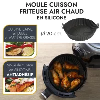 Круглые силиконовые формы диаметром 20 см, совместимые с аэрогрилем.