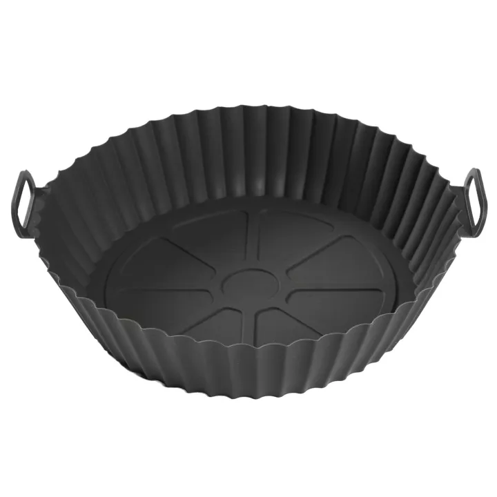 Moldes redondos de silicona de 20 cm compatibles con freidora de aire