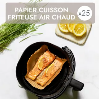 25 Moules papier 20cm compatibles Airfryer