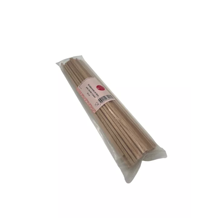 Bâtonnets en bois pour barbe à papa x 50- PATICREA
