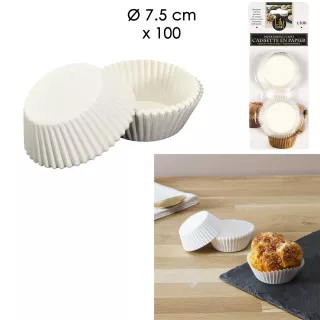 Caissettes blanches x 100