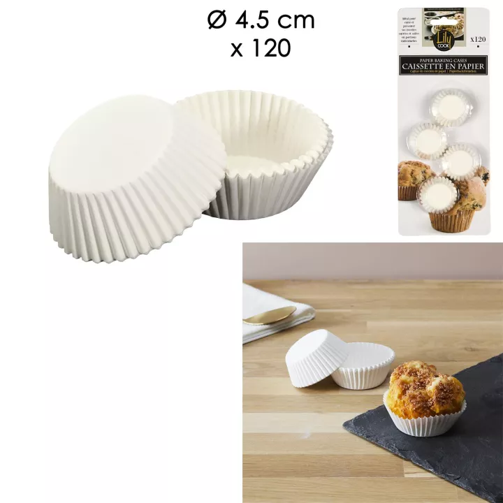 Mini Caissettes blanches x 120