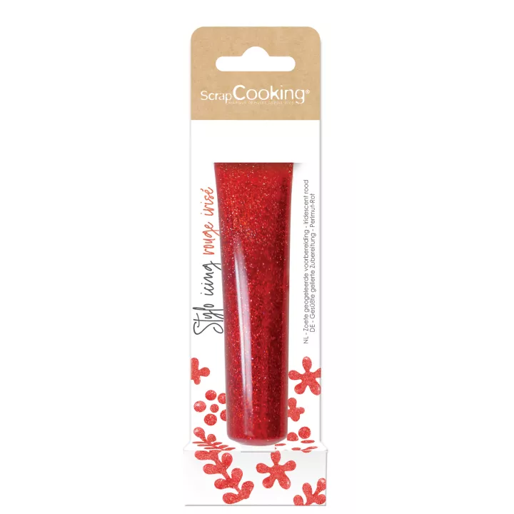 Stylo icing rouge irisé 26g ScrapCooking®