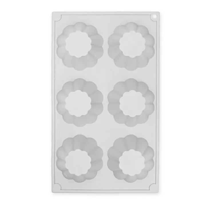 Molde de silicona para 6 bollos brioche